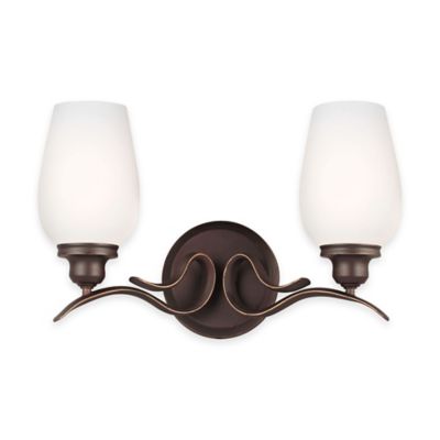 Buy Feiss Standish 2-Light Vanity Fixture in Oil-Rubbed Bronze with LED Bulbs from Bed Bath ...